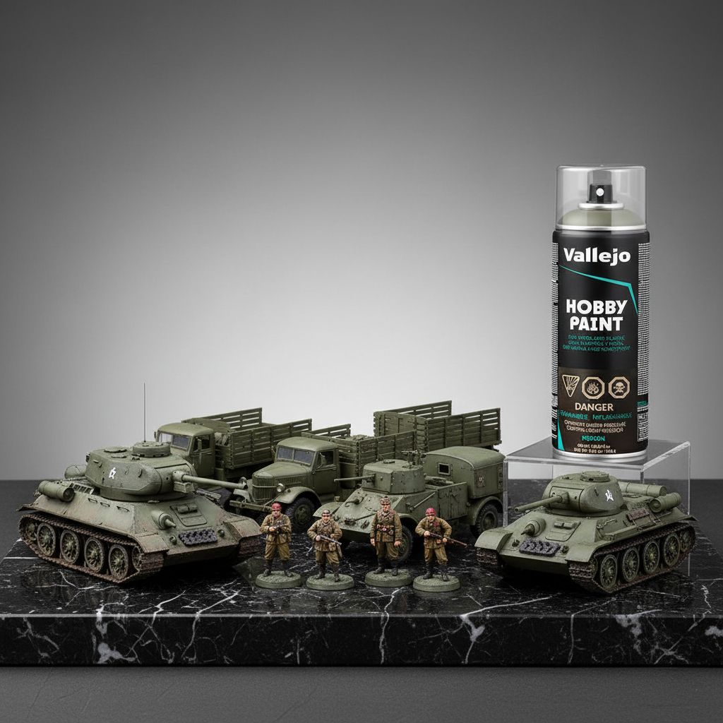 Vallejo Acrylic Russian Green 4BO Spray 28003