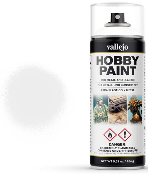 Vallejo Acrylic White Primer Spray 28010