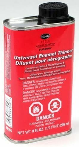 TESTORS UNIVERSAL ENAMEL PAINT THINNER 8OZ airbrushing airbrush