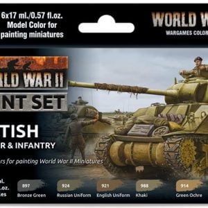 Vallejo WW II British Armor and Infantry Paint Set 70204