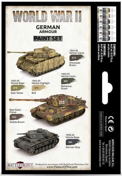 Vallejo WW II German Armour Paint Set 70205