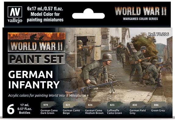Vallejo WW II German Infantry Paint Set 70206