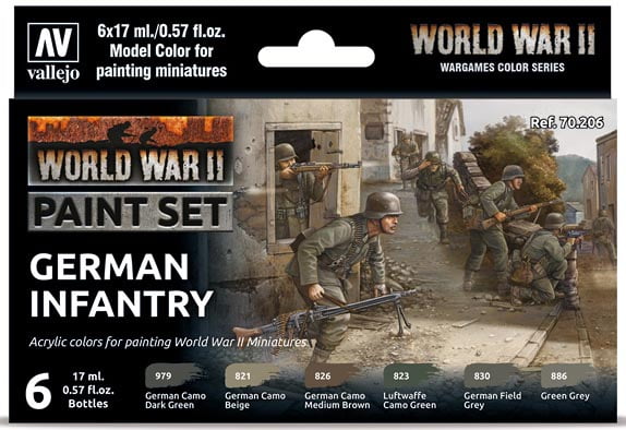 Vallejo WW II German Infantry Paint Set 70206