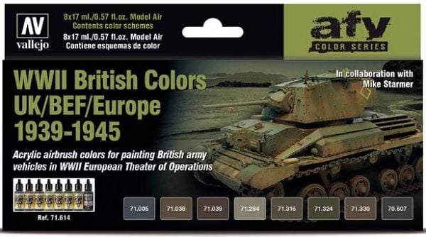 Vallejo WW II British Colors UK/BEF/Europe 1939-1945 II Paint Set 71614
