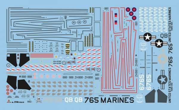 Italeri C-130J C5 Hercules 2746 decals