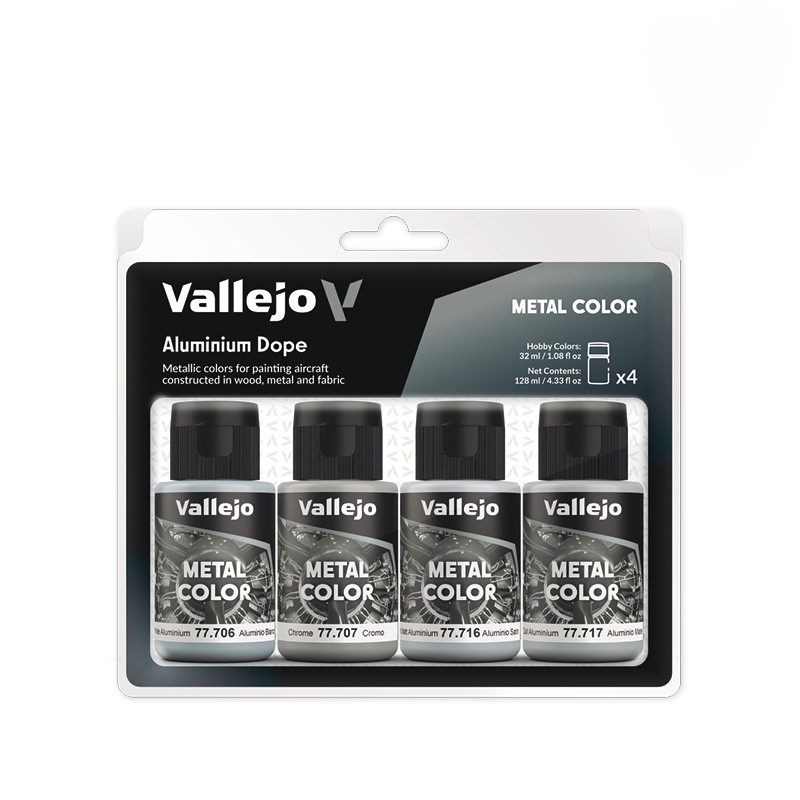Vallejo Metal Color Set Aluminum Dope 77603