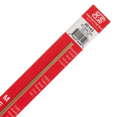 K&S Engineering Brass Tube - 17/32" OD X 12" Length Round Tubing