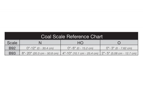 chart Woodland Scenics Mine Run Coal Ballast B92