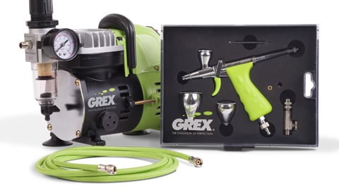 Grex GCK03 Airbrush Combo Kit with Tritium.TG3 AC1810-A Compressor Accessories