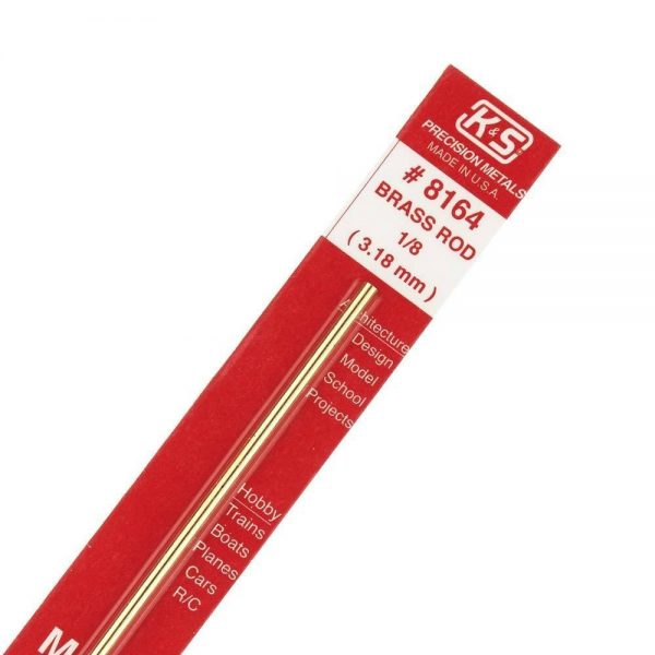 1/8" x 12" Solid Brass Rod K&S Engineering 8164