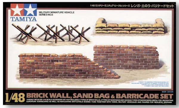 Tamiya Brick Wall Sand Bag and Barricade Set 1/48 32508