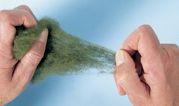 In Use Woodland Scenics Poly Fiber Green FP178