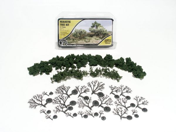 contents Woodland Scenics Realistic Tree Kits Medium Green TR1111