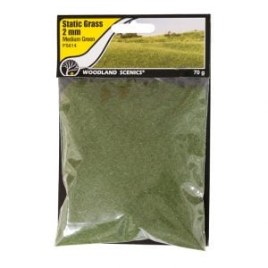Woodland Scenics Static Grass Medium Green 2mm FS614