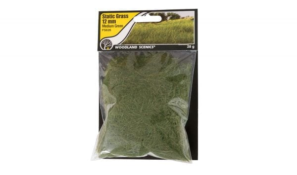 Woodland Scenics Static Grass Medium Green 12mm FS626