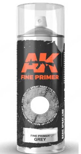 AK Interactive Spray Can Fine Primer Grey AKI 1041