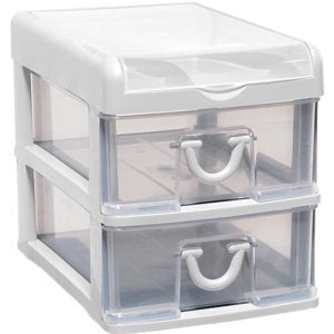 NicNac 2 Drawer Desktop with Flip Top Lid