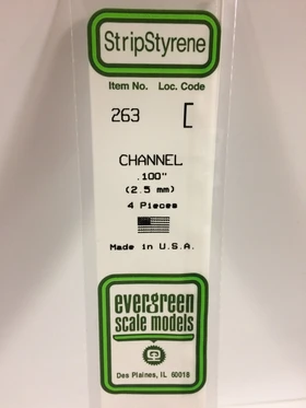 3 Evergreen Styrene Plastic 295 Angle 0.156"  4.0mm 
