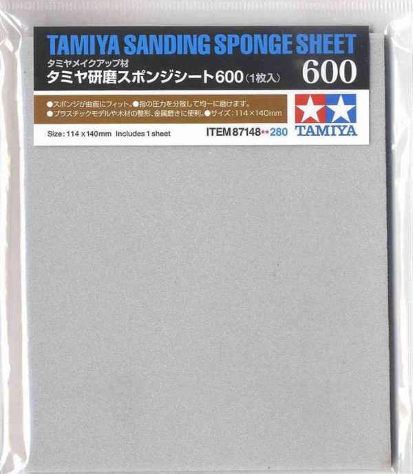 Tamiya Sanding Sponge Sheet 600 Grit 87148