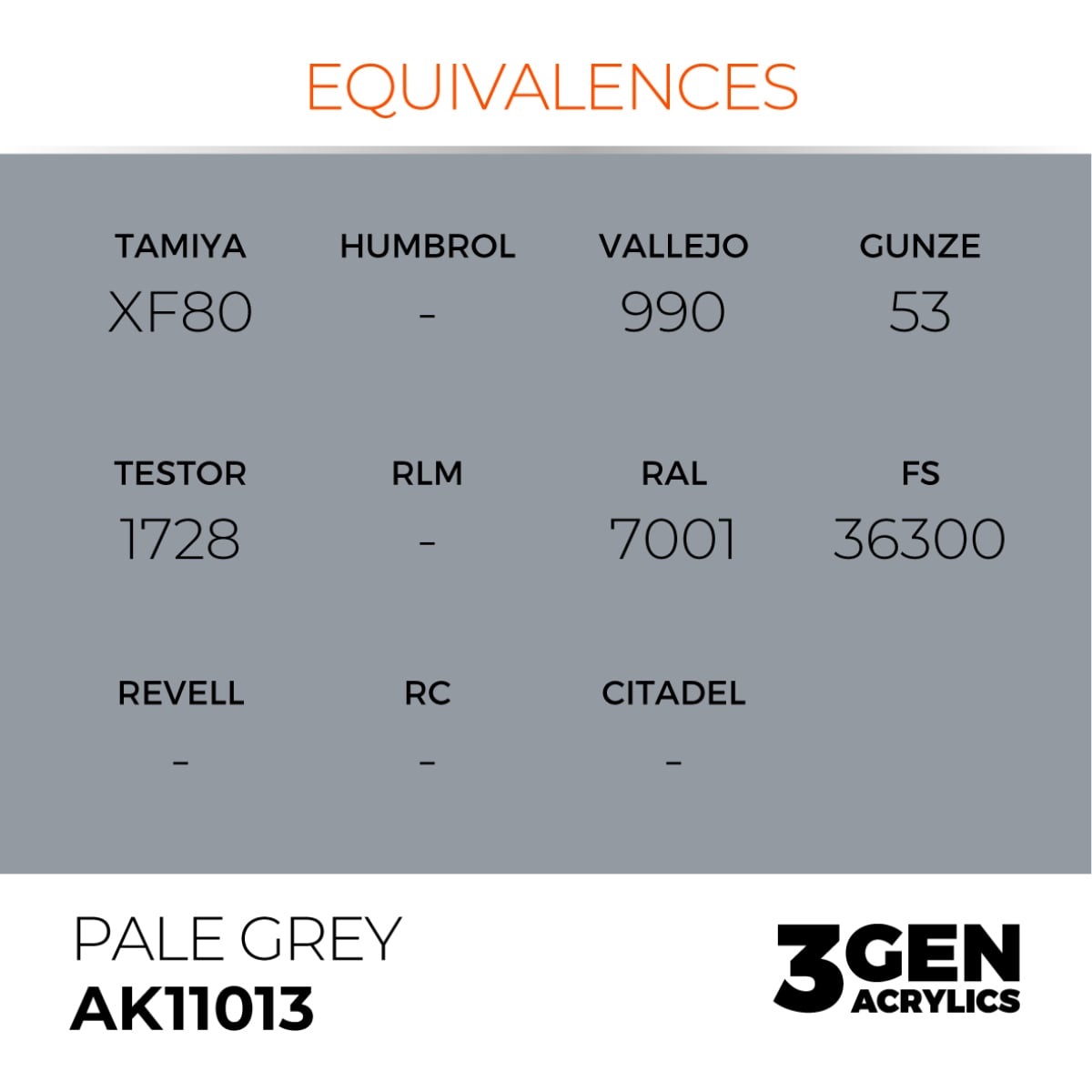 AK Interactive Acrylic Pale Grey Standard 11013