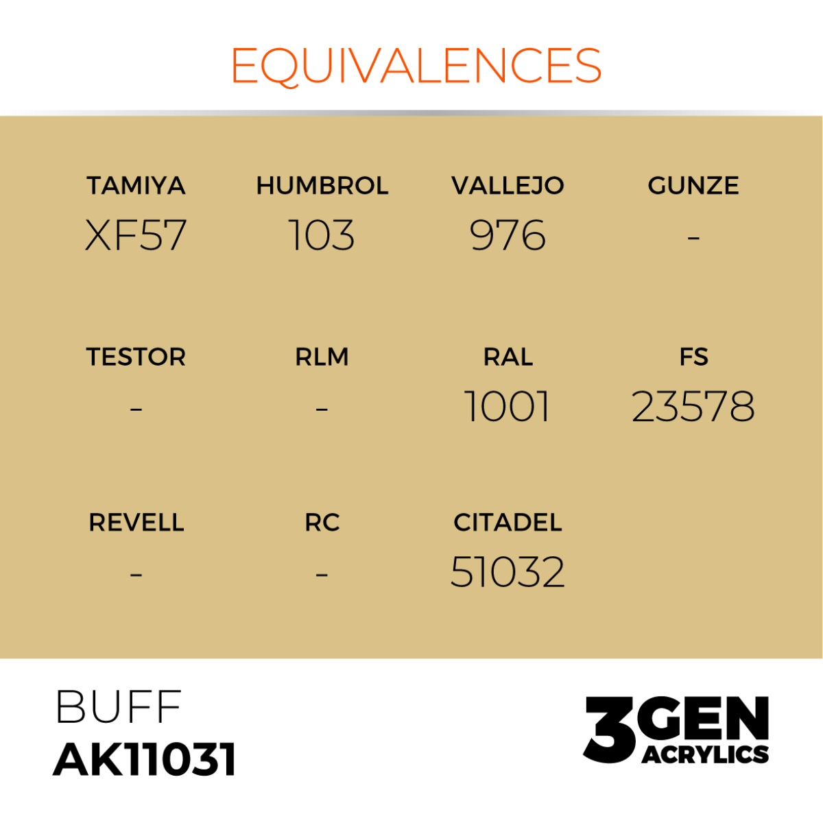 AK Interactive Acrylic Buff Standard 11031