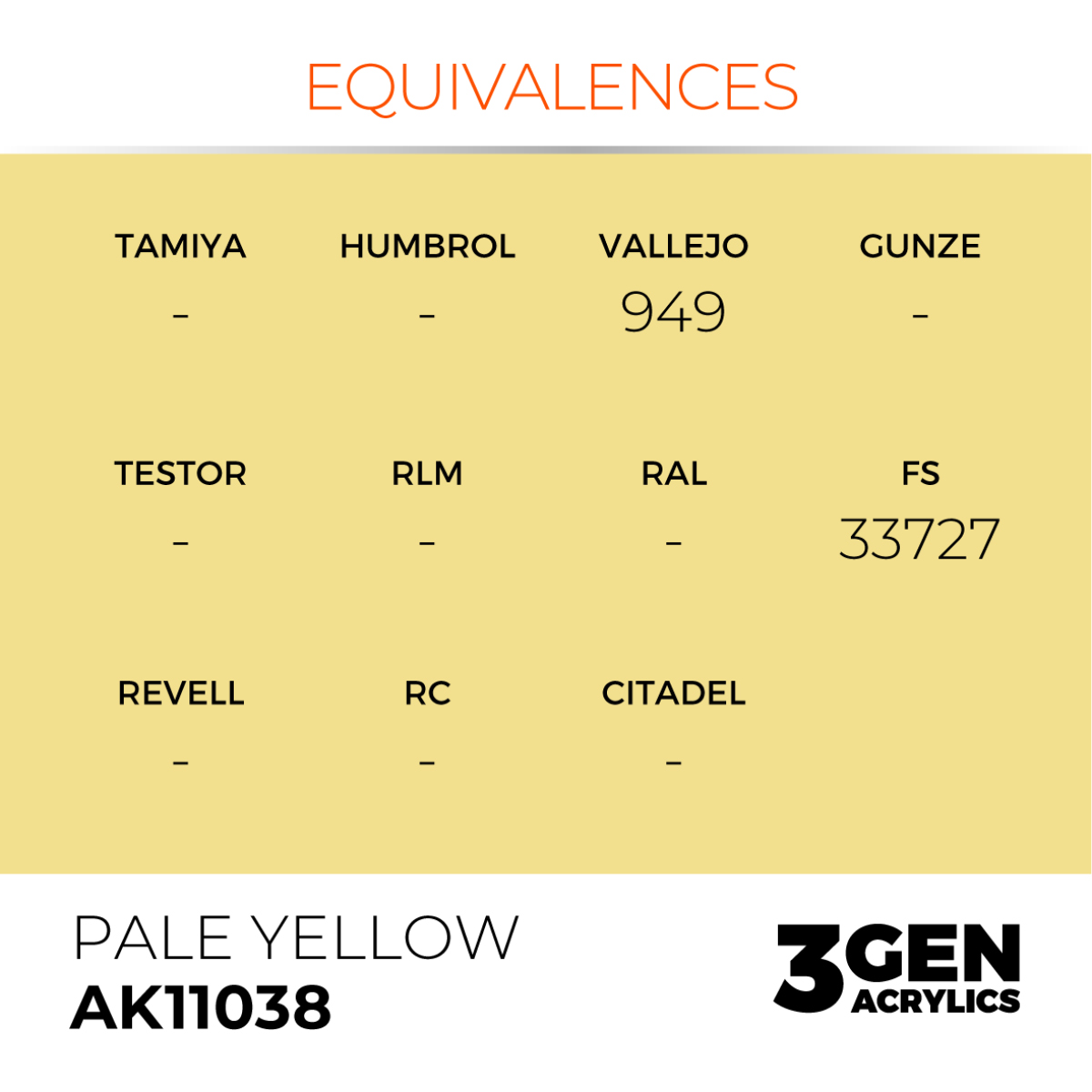 AK Interactive Acrylic Pale Yellow Standard 11038