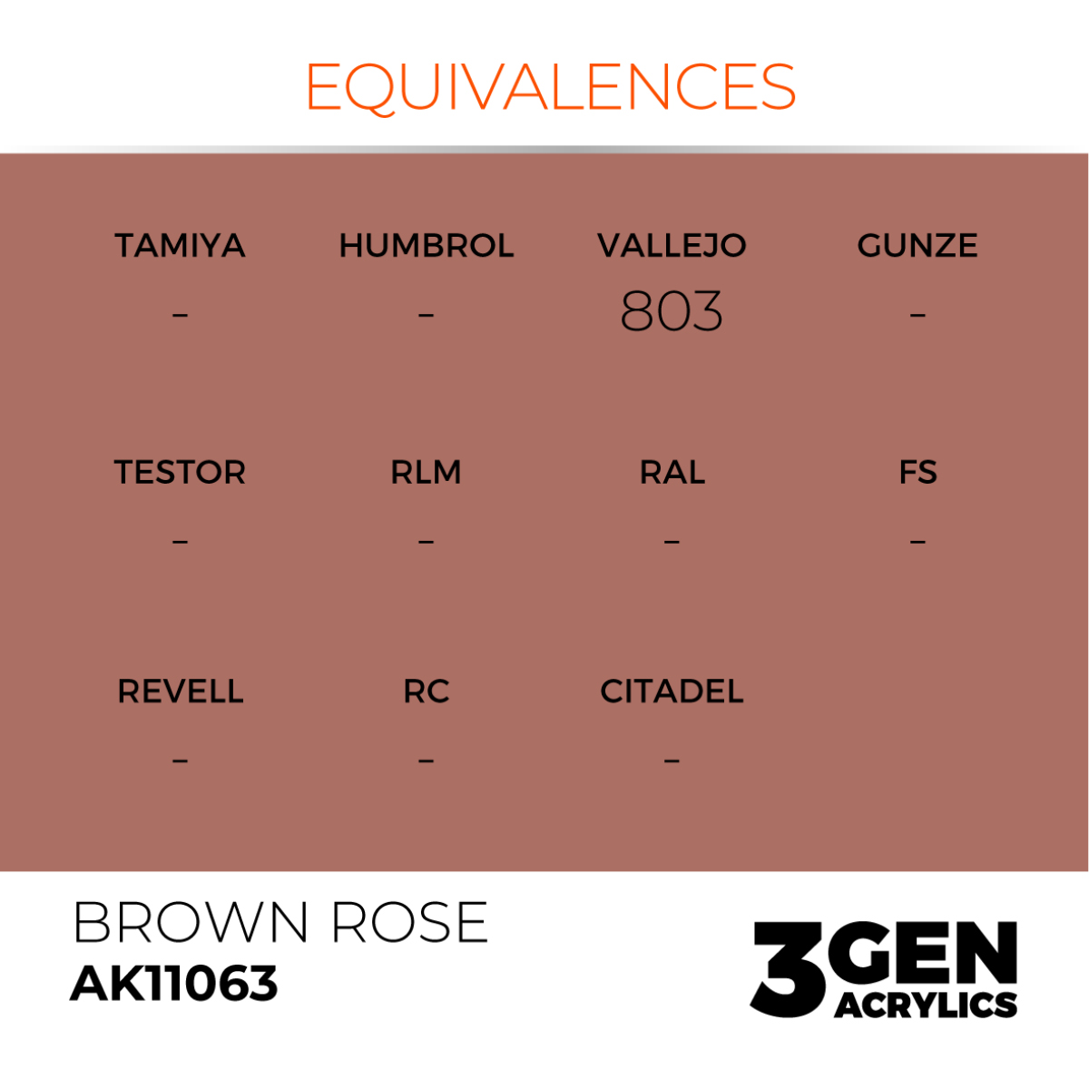AK Interactive Acrylic Brown Rose Standard 11063 • Canada's
