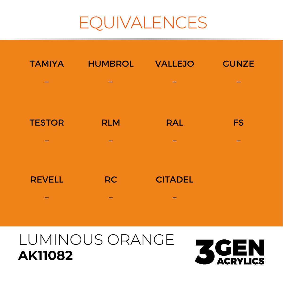 AK Interactive Acrylic Luminous Orange Standard 11082