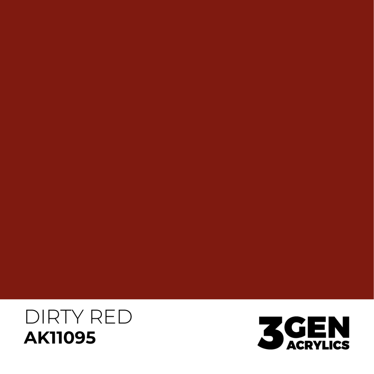 AK Interactive Acrylic Dirty Red Standard 11095