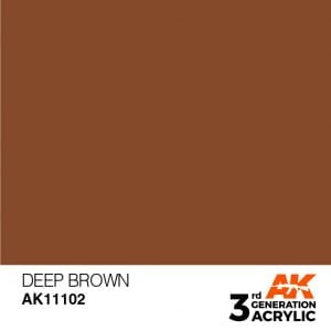 AK Interactive Acrylic Deep Brown Intense 11102