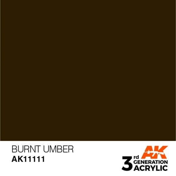 AK Interactive Acrylic Burnt Umber Standard 11111