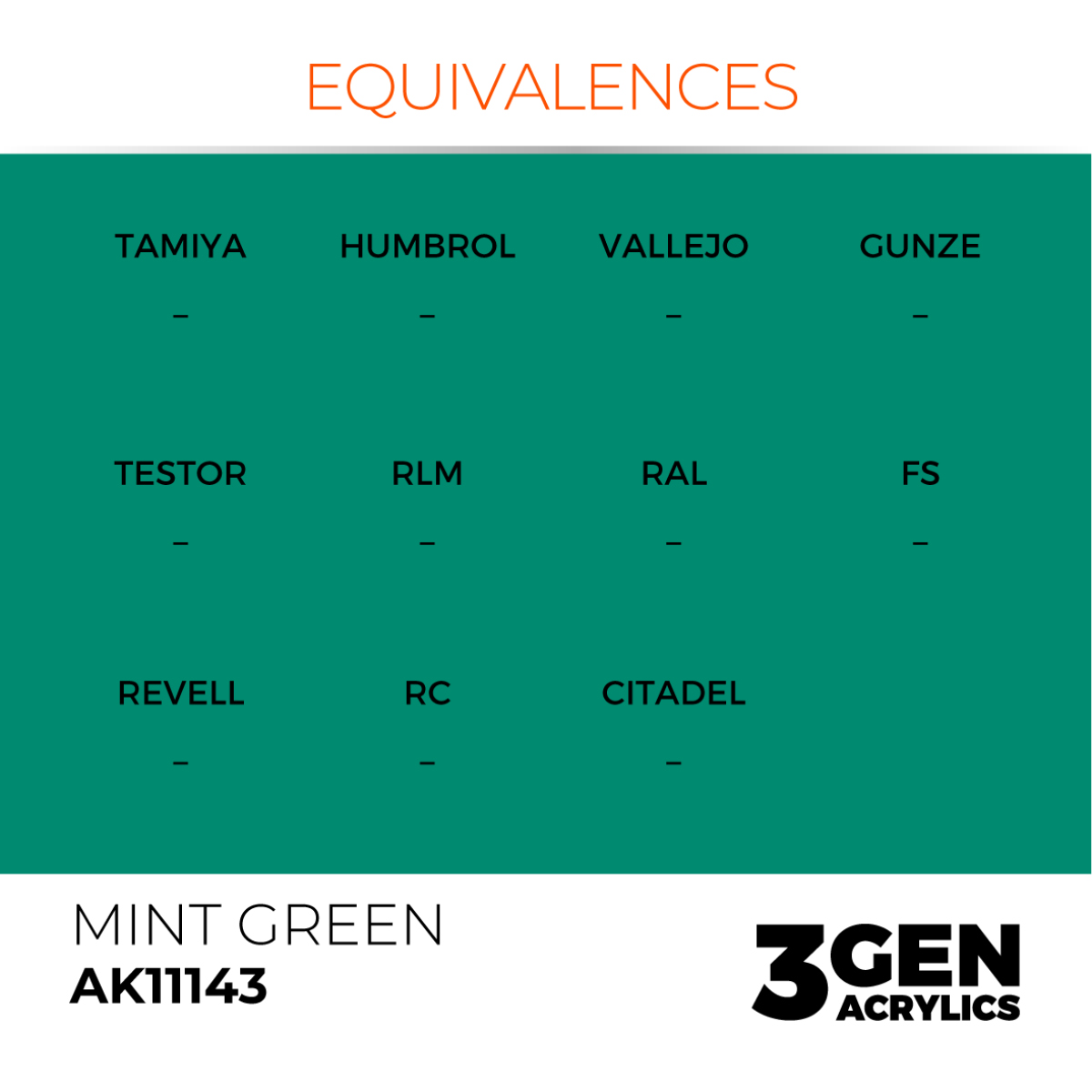 AK Interactive Acrylic Mint Green Standard 11143