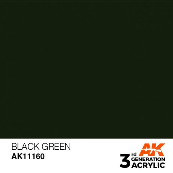 AK Interactive Acrylic Black Green Standard 11160