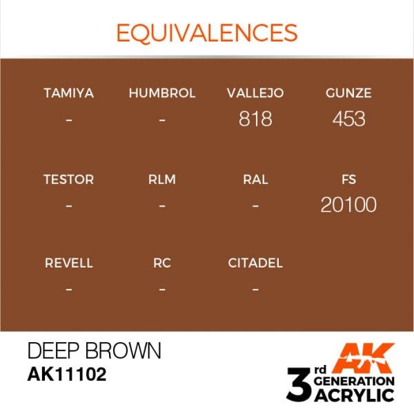 EQUIVALENCES AK Interactive Acrylic Deep Brown Intense 11102