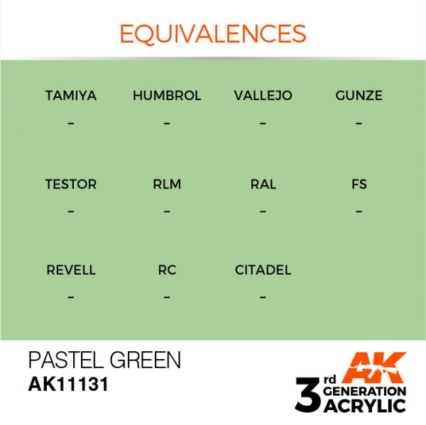 EQUIVALENCES AK Interactive Acrylic Pastel Green Pastel 11131