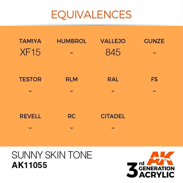 EQUIVALENCES AK Interactive Acrylic Sunny Skin Tone Standard 11055