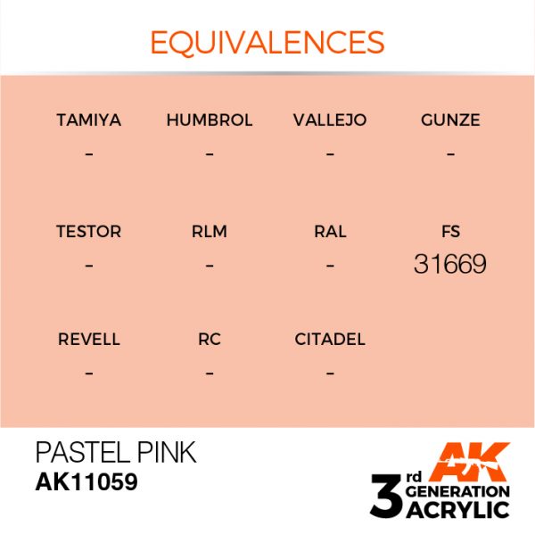 EQUIVALENCES AK Interactive Acrylic Pink Pastel 11059