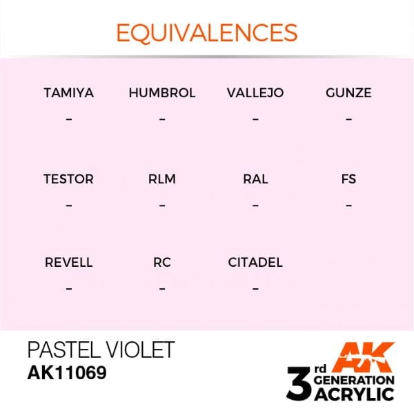 EQUIVALENCES AK Interactive Acrylic Pastel Violet Pastel 11069