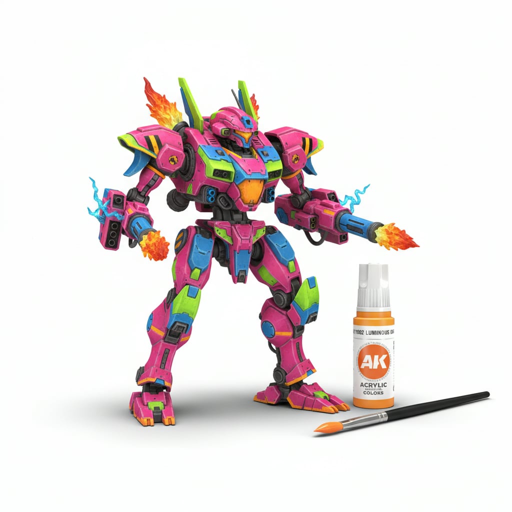 AK Interactive Acrylic Luminous Orange Standard 11082