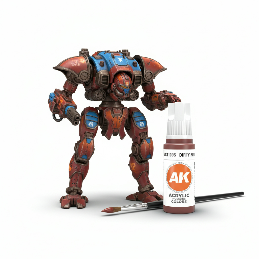 AK Interactive Acrylic Dirty Red Standard 11095