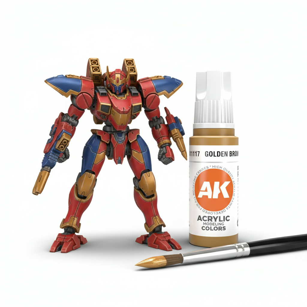 AK Interactive Acrylic Golden Brown Standard 11117