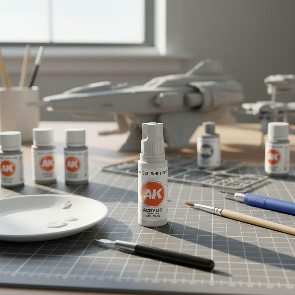 AK Interactive Acrylic White Grey Standard 11003