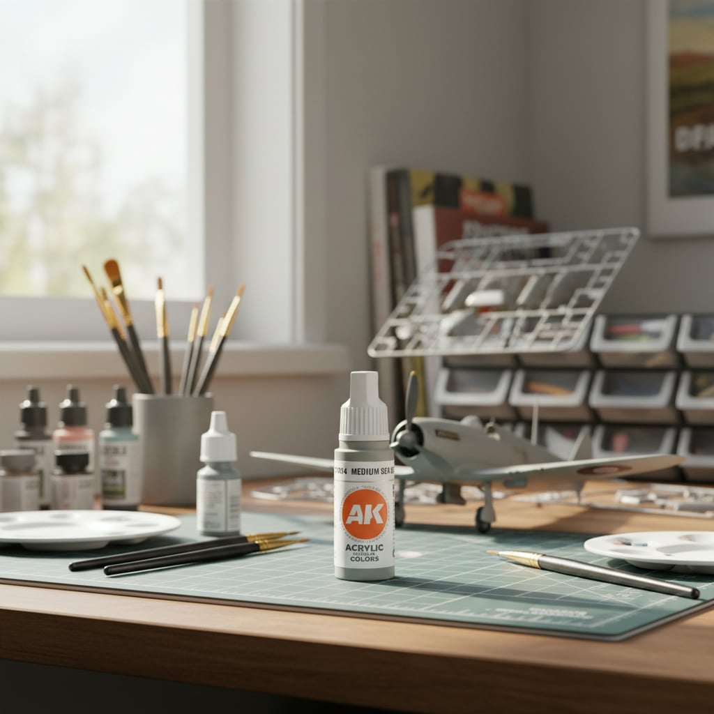 AK Interactive Acrylic Medium Sea Grey Standard 11014