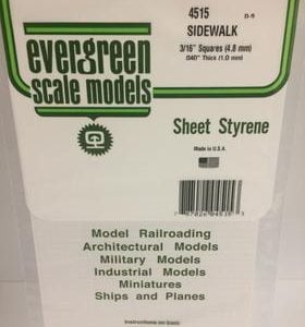 Evergreen 3/16 x 3/16" Opaque White Polystyrene Sidewalk 4515