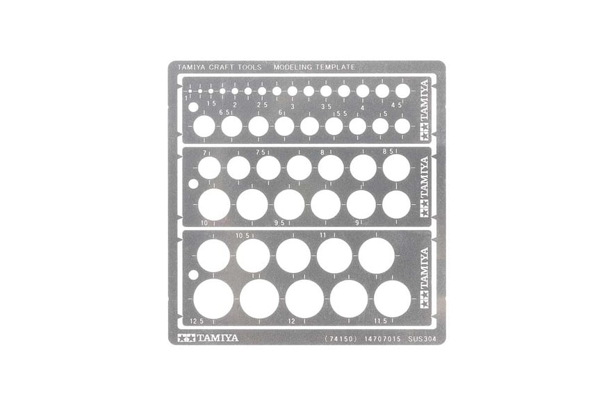 Tamiya Modeling Template Round 1-12.5mm 74150