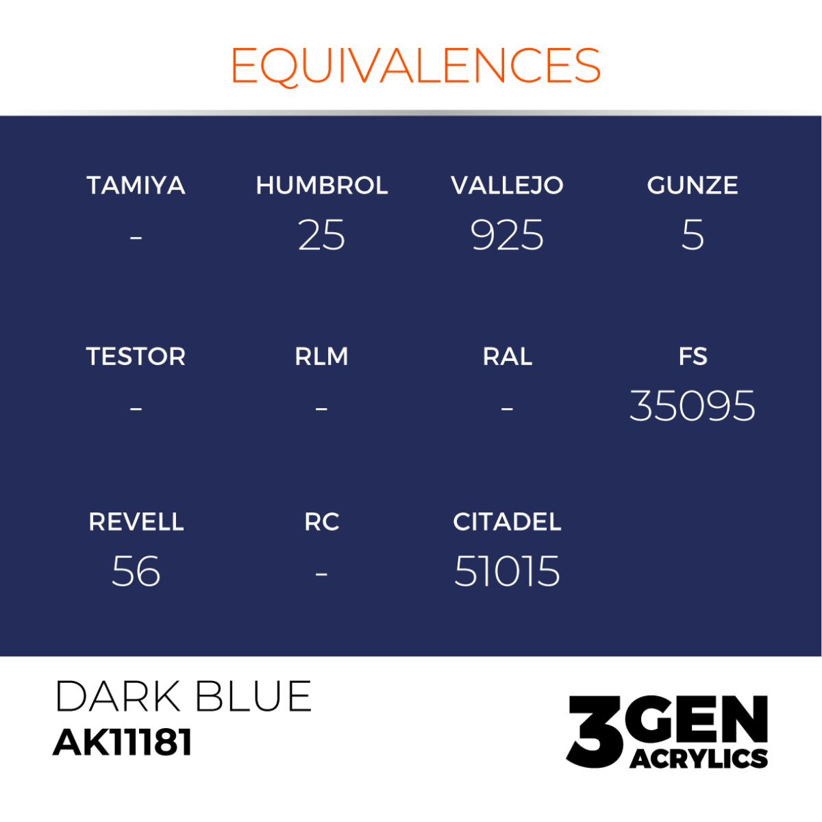 AK Interactive Acrylic Dark Blue Standard 11181