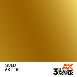 AK Interactive Acrylic Gold Metallic 11191