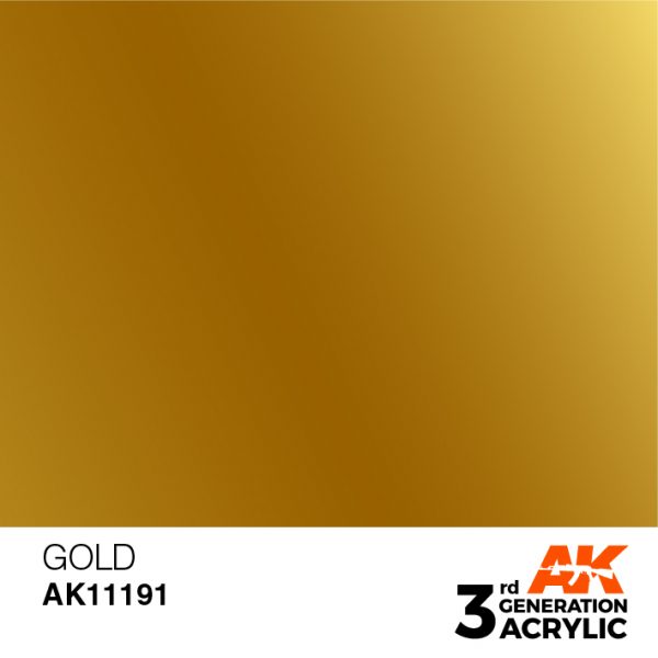 AK Interactive Acrylic Gold Metallic 11191