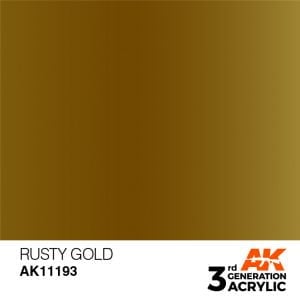 AK Interactive Acrylic Rusty Gold Metallic 11193
