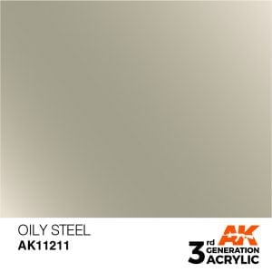 AK Interactive Acrylic Oily Steel Metallic 11211